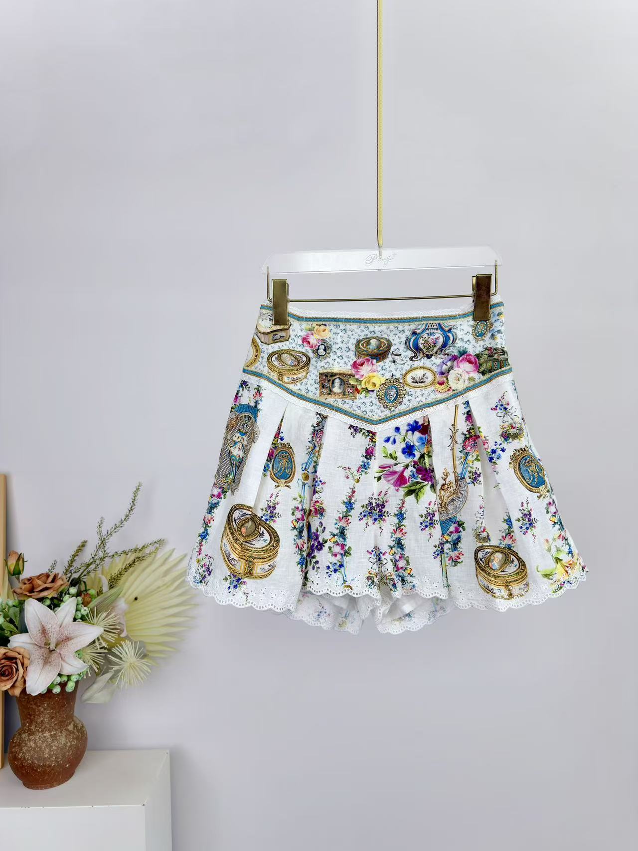 2026 Women Flower Print Set Cr - Linen Shirt Breathable 评论和价格